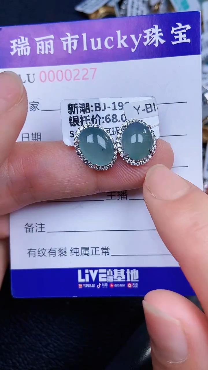 颈饰银S925镶嵌翡翠0227