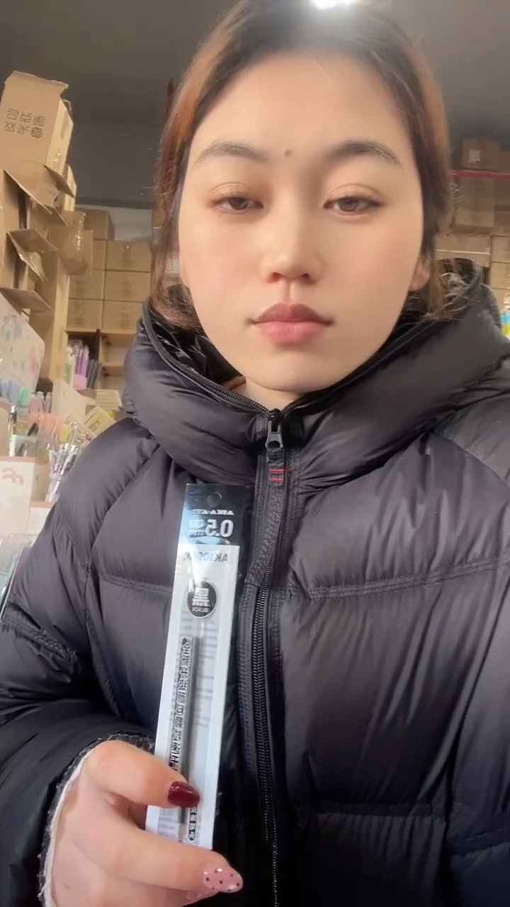 双头款爱加笔芯黑色十支0.5 AK109