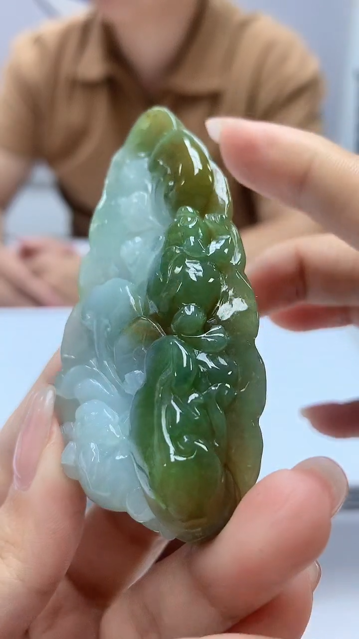 【闪购商品】定制翡翠未镶嵌4917kk-毛货挂件67