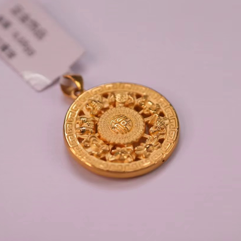 【巧玲专属】足金999爆款印花八宝罗盘 经典时尚百搭