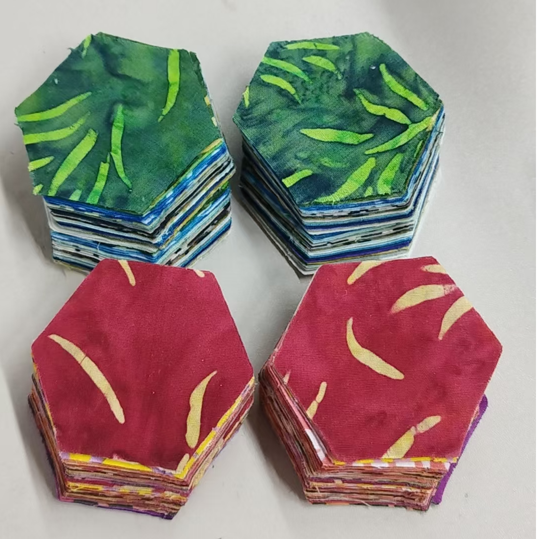 台湾羽织蜡染布祖母片50色（4包共200片）+纸片祖母（2包共200片）