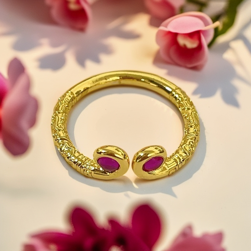 【安总专属】设计款红宝石培育至尊宝开口戒指（标配证书）K532