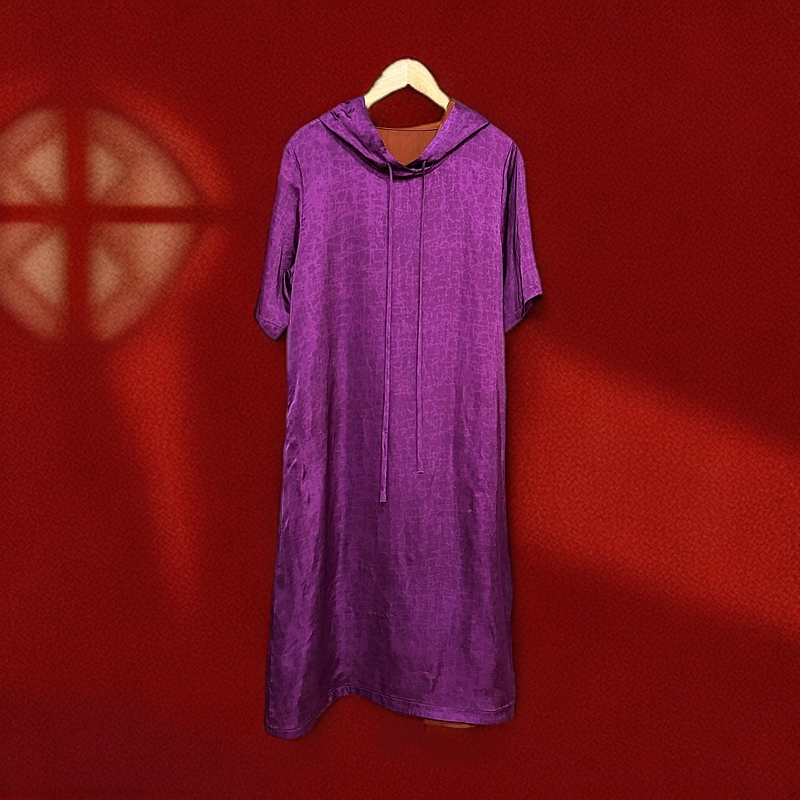 <<非遗美学>>时尚改良香云老料连衣裙T1383