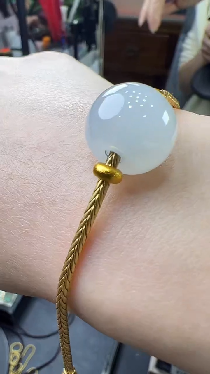 未镶嵌挂件翡翠路路通手链