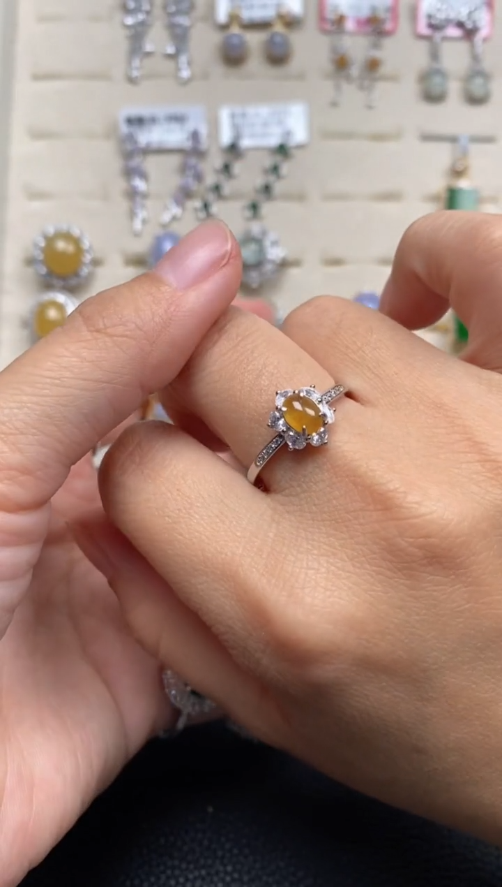 【闪购商品】翡翠戒指银S925镶嵌11111