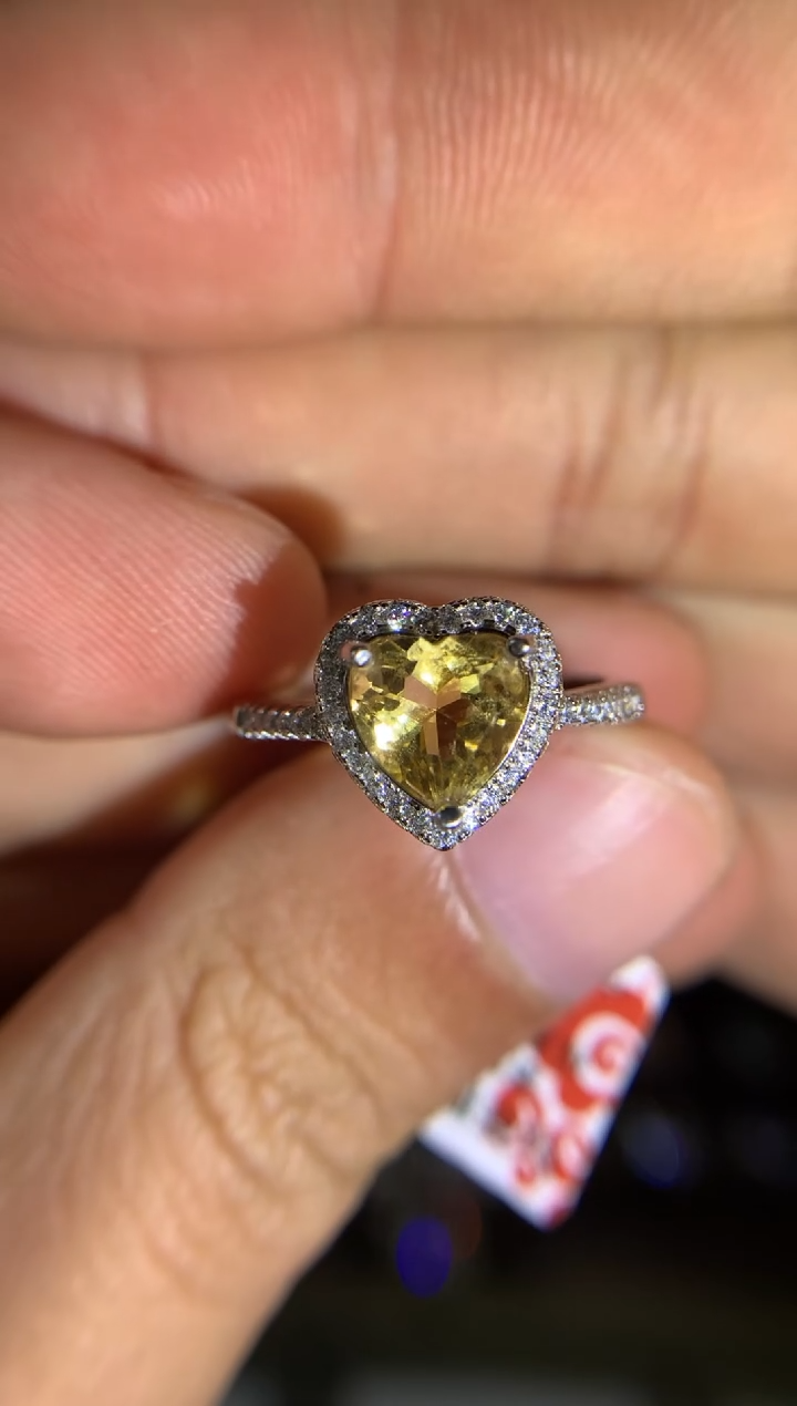 【闪购商品】水晶戒指银S925镶嵌天然