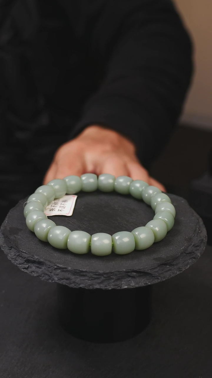 【闪购商品】和田玉手串未镶嵌和田玉碧玉粉青单圈