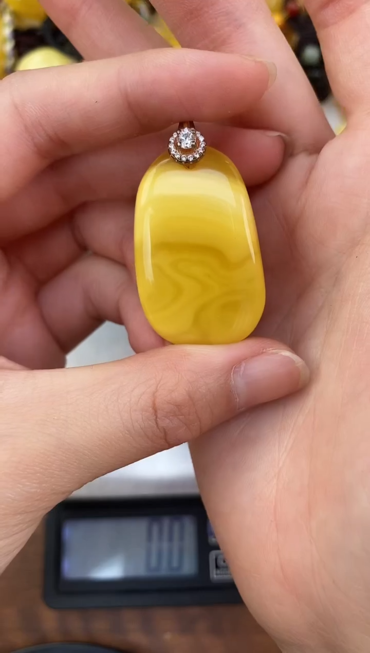 裸石琥珀未镶嵌天然琥珀蜜蜡