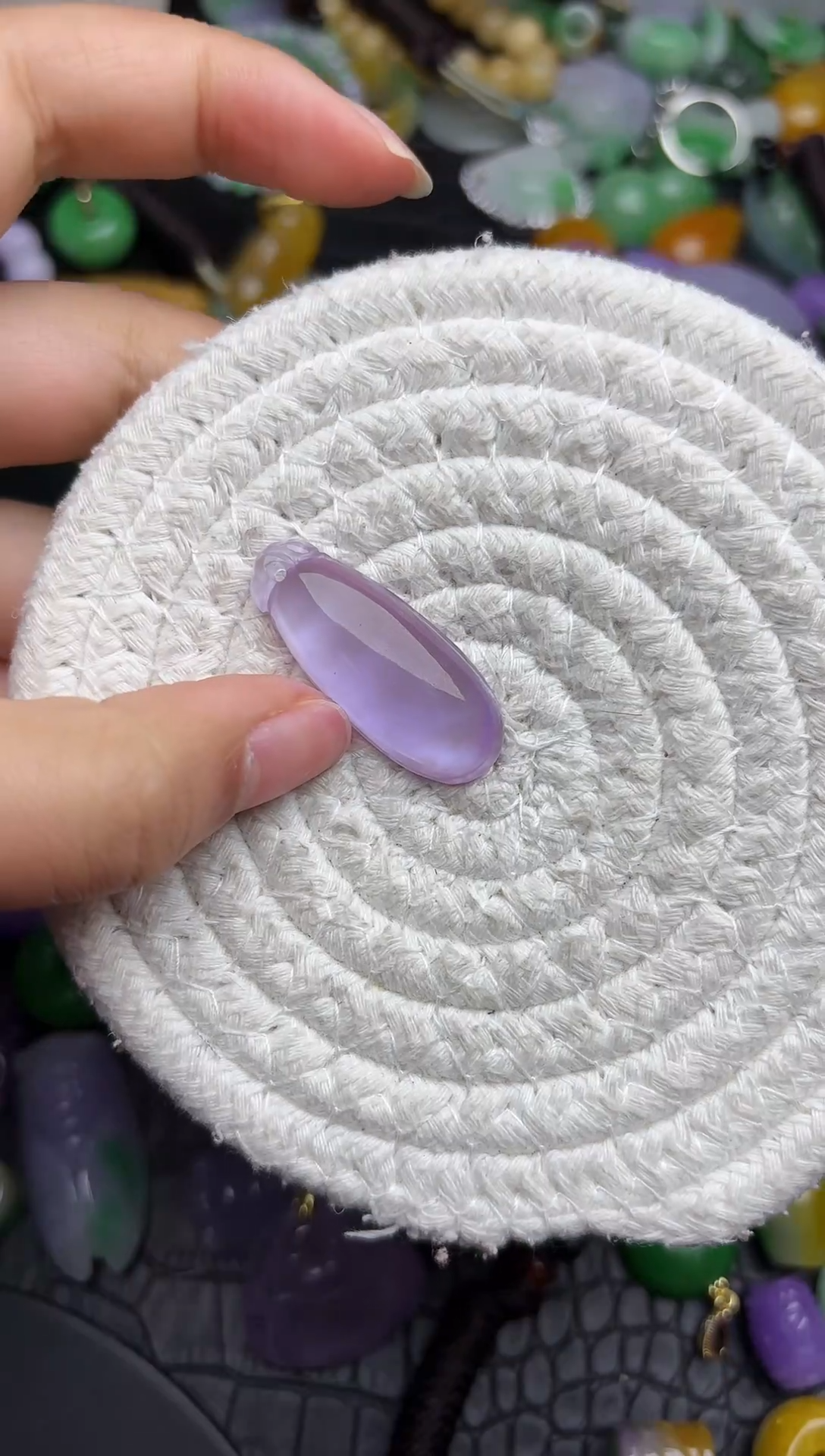 颈饰未镶嵌翡翠缅甸翡翠吊坠