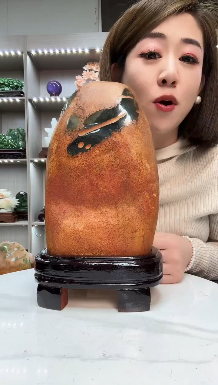 石材天然石材家居摆件办公室客厅玄关高档摆件