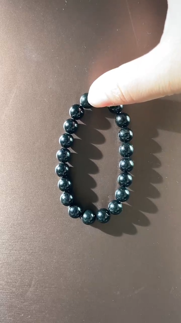 【闪购商品】和田玉手串未镶嵌和田玉 墨玉手串