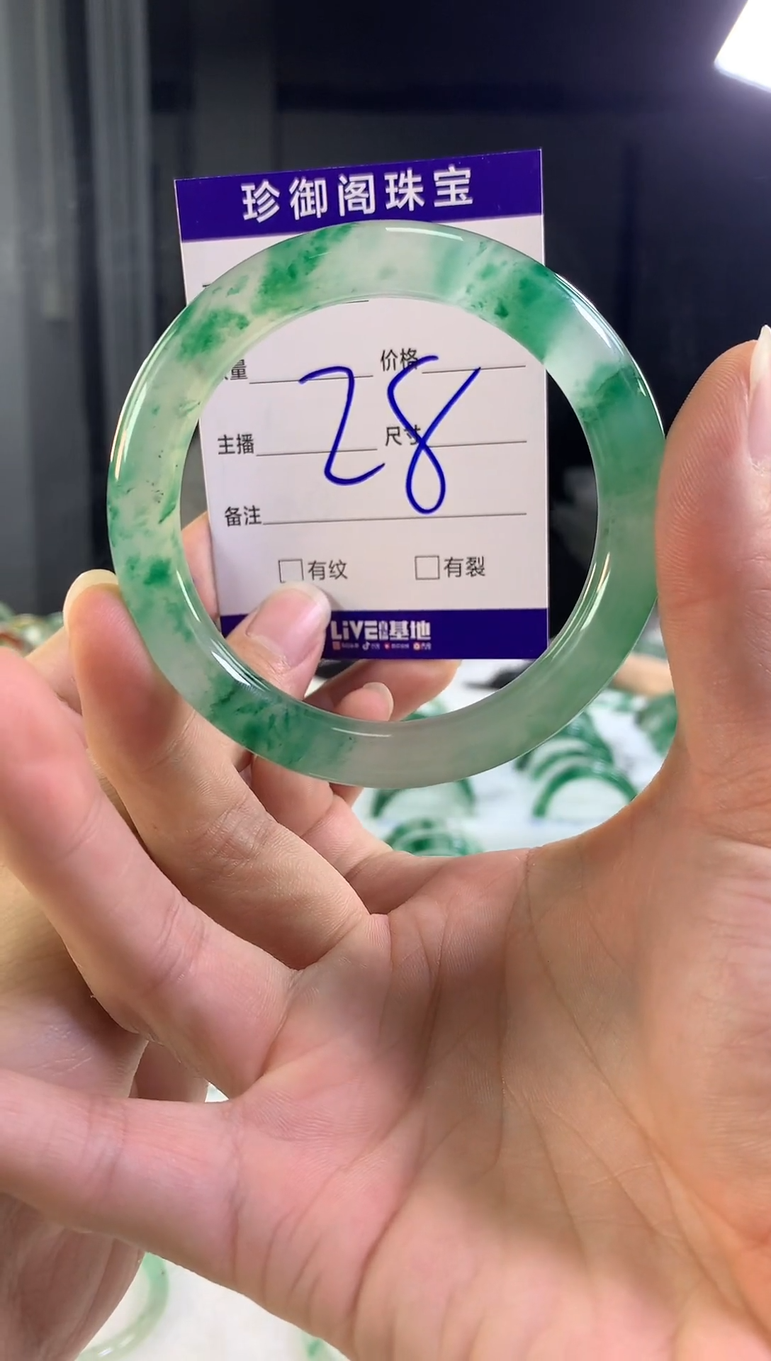 未镶嵌手镯石英质玉（非洲翠）燕*?1