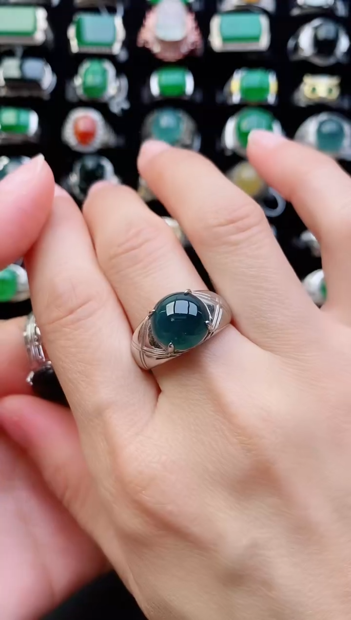 【闪购商品】翡翠戒指银S925镶嵌111111111111