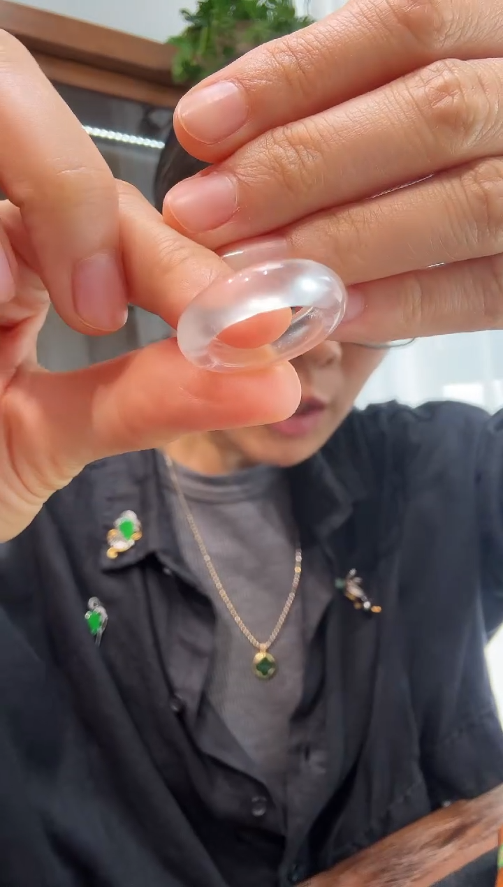 未镶嵌石英质玉戒指14号0380