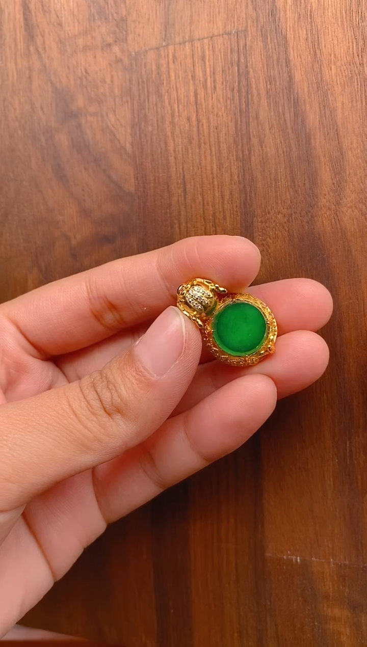 【闪购商品】翡翠吊坠(不含链)银S925镶嵌龙龟