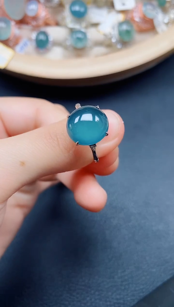 【闪购商品】翡翠戒指银S925镶嵌翡翠