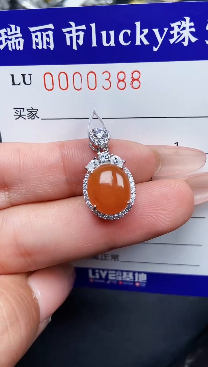 【闪购商品】翡翠颈饰银S925镶嵌0388