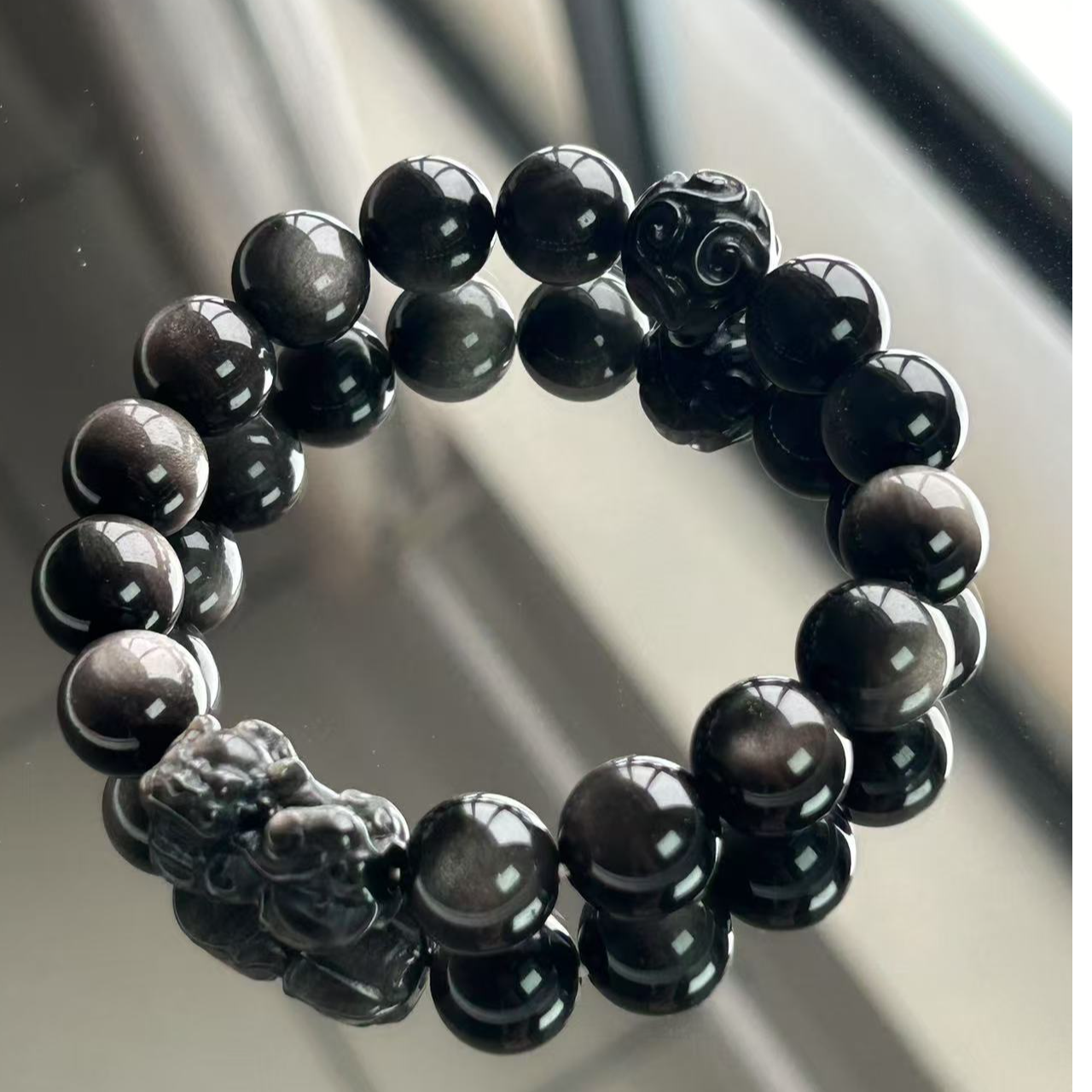 天然银曜石雕刻件满1颗发货满5颗送盒满10颗送1颗送盒手工制作diy