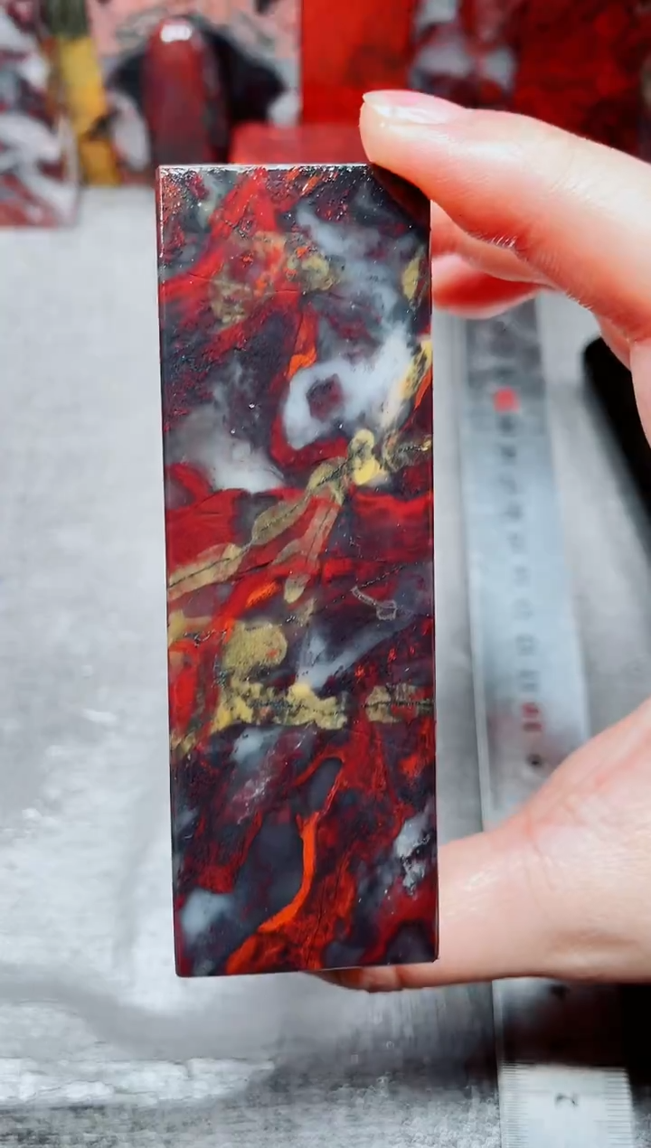 桂林鸡血玉素章3.0左右22