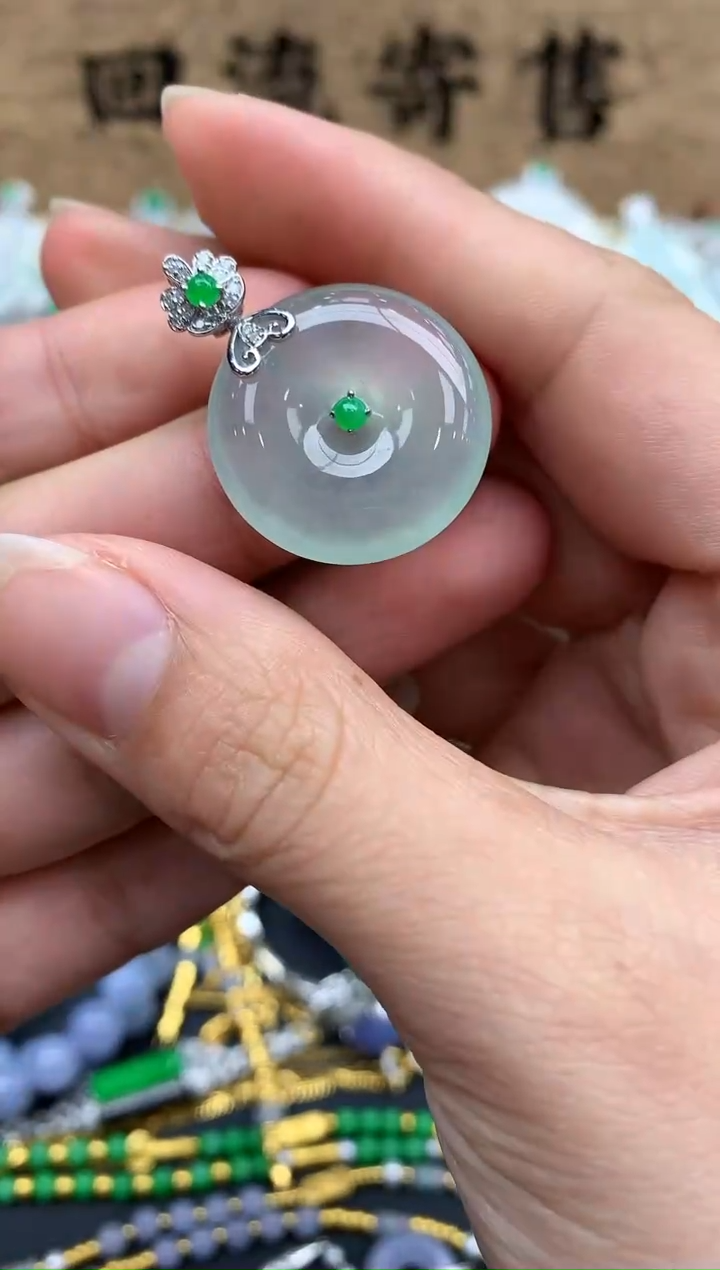 【闪购商品】翡翠颈饰18K金镶嵌505-中国好珍宝