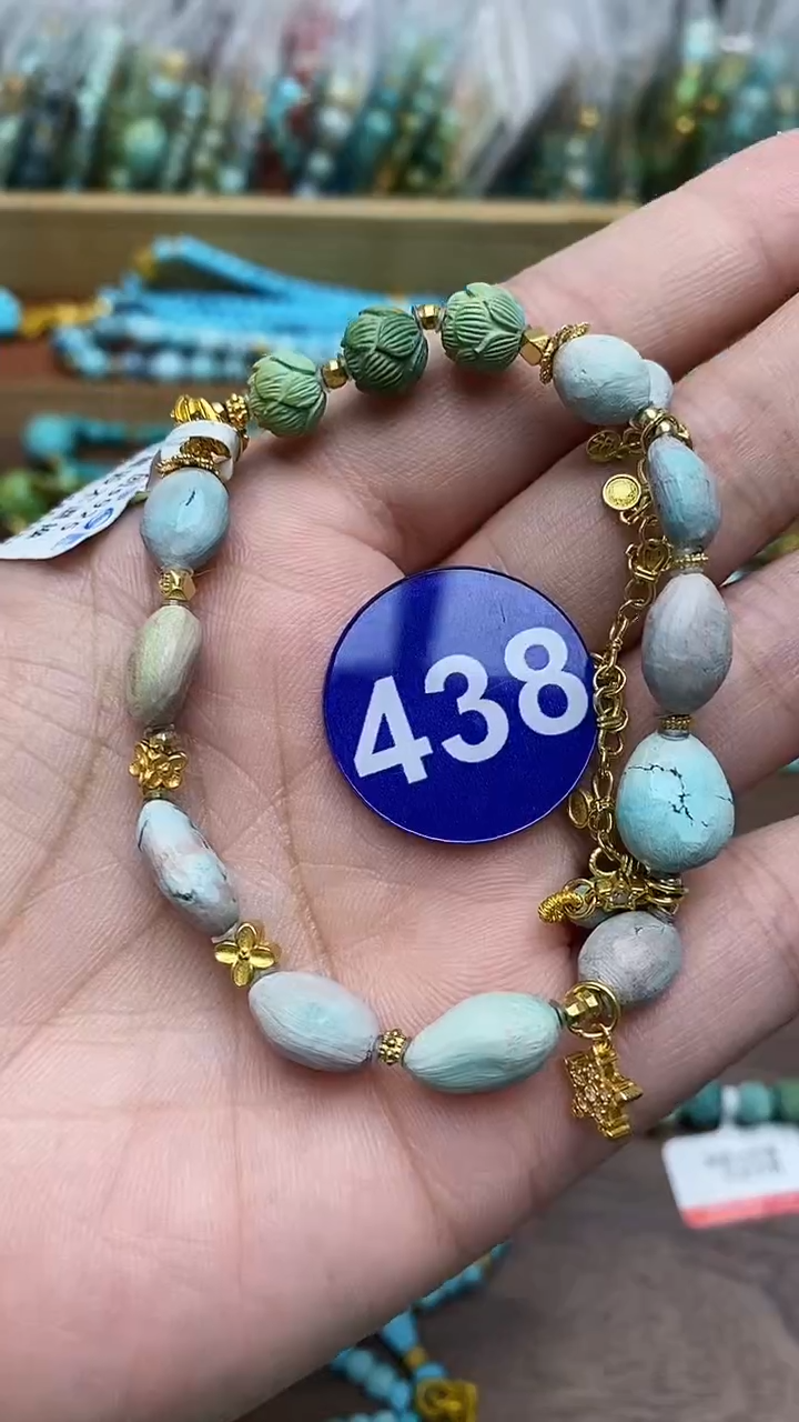 【闪购商品】绿松石手链银S925镶嵌438