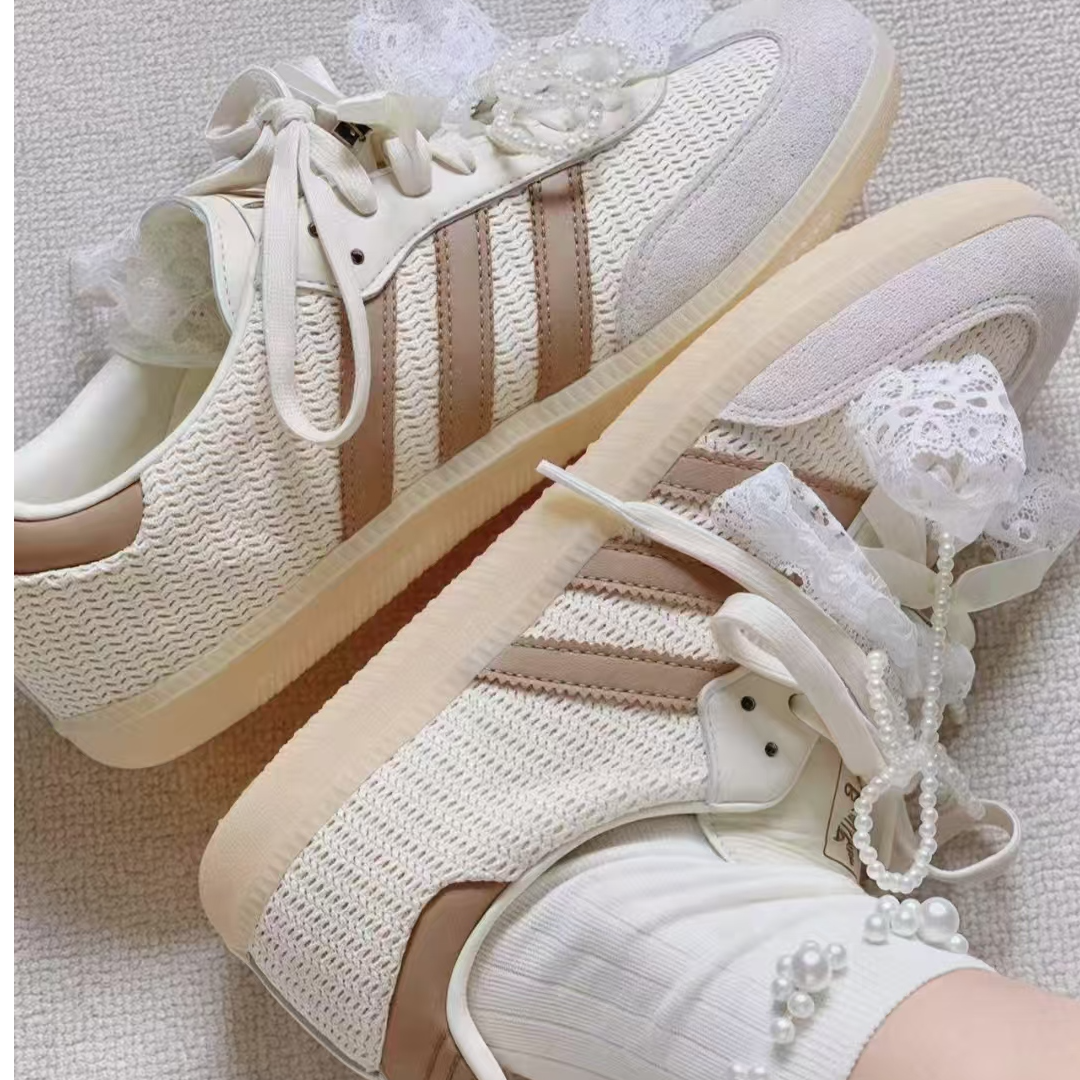 Adidas三叶草SAMBA胡麟鹏同款经典运动小白鞋德训鞋「T头鞋JI3185