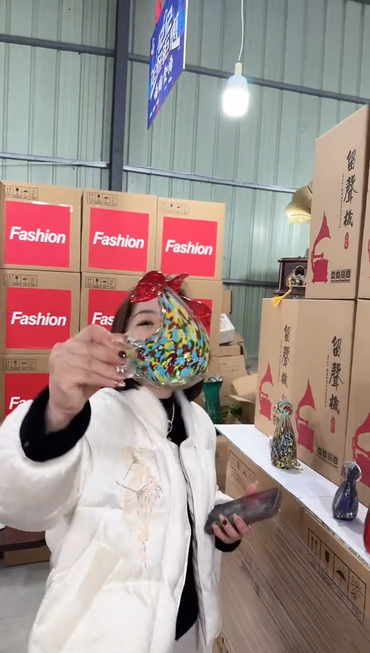 【闪购商品】玻璃于清花器C-早43