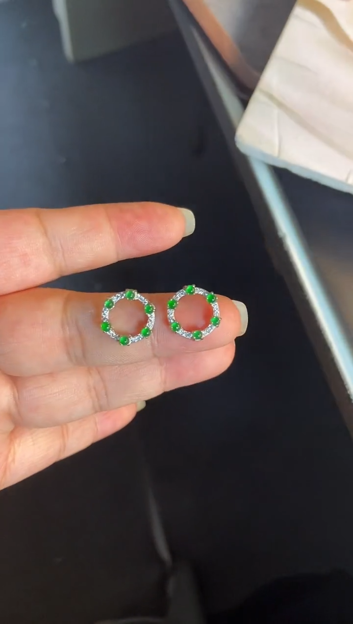 吊坠(不含链)银S925镶嵌翡翠1