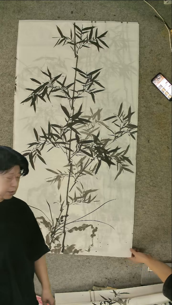 国画四尺整张  墨竹