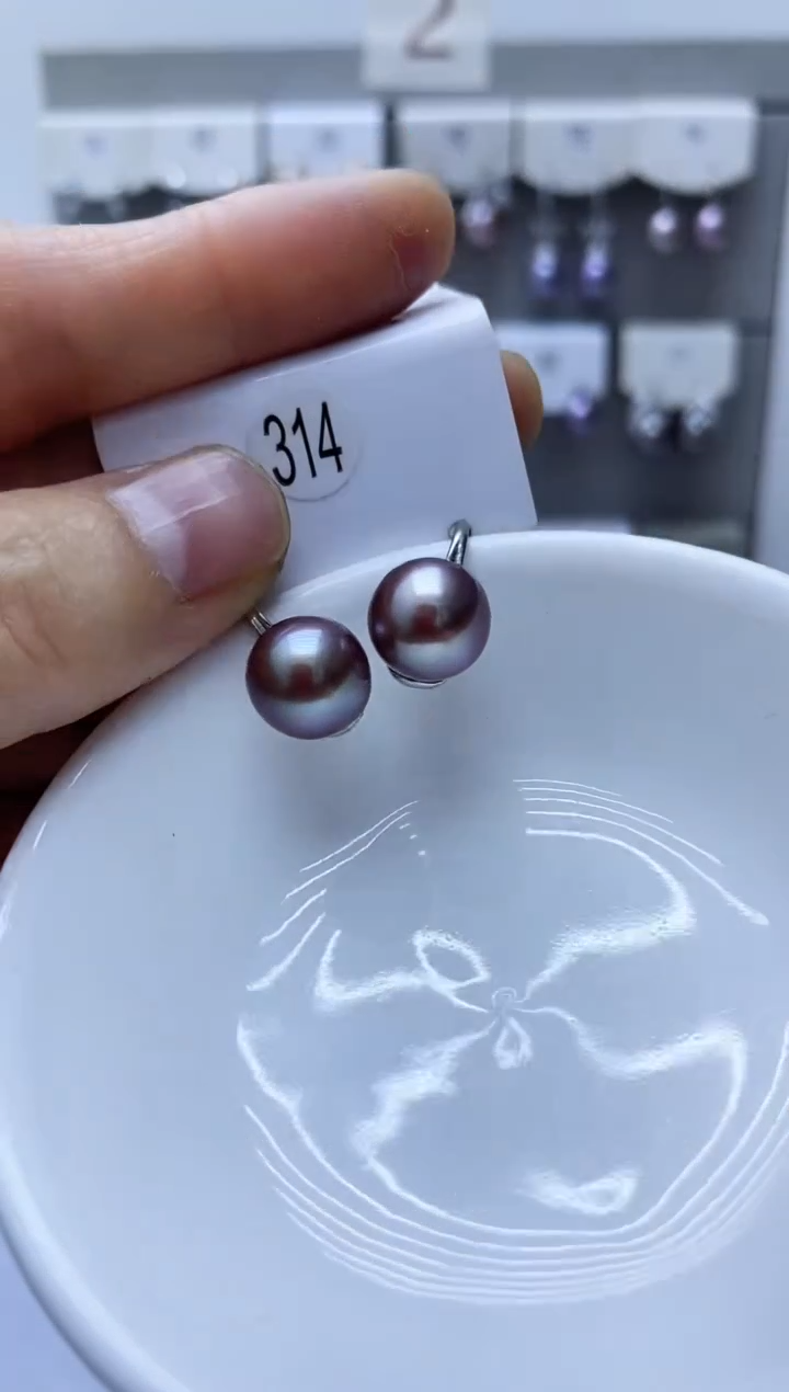 【闪购商品】淡水珍珠耳饰银S925镶嵌314