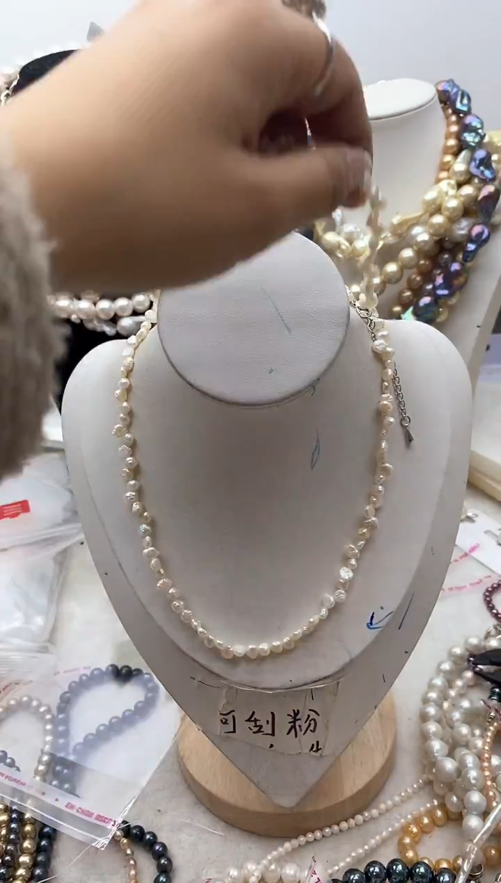 【闪购商品】淡水珍珠颈饰钛钢152