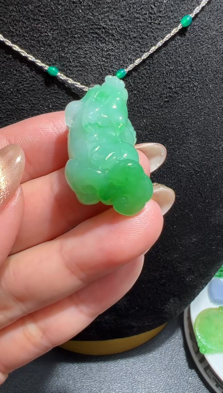 【闪购商品】定制翡翠未镶嵌29.5*16.9*12.8貔貅