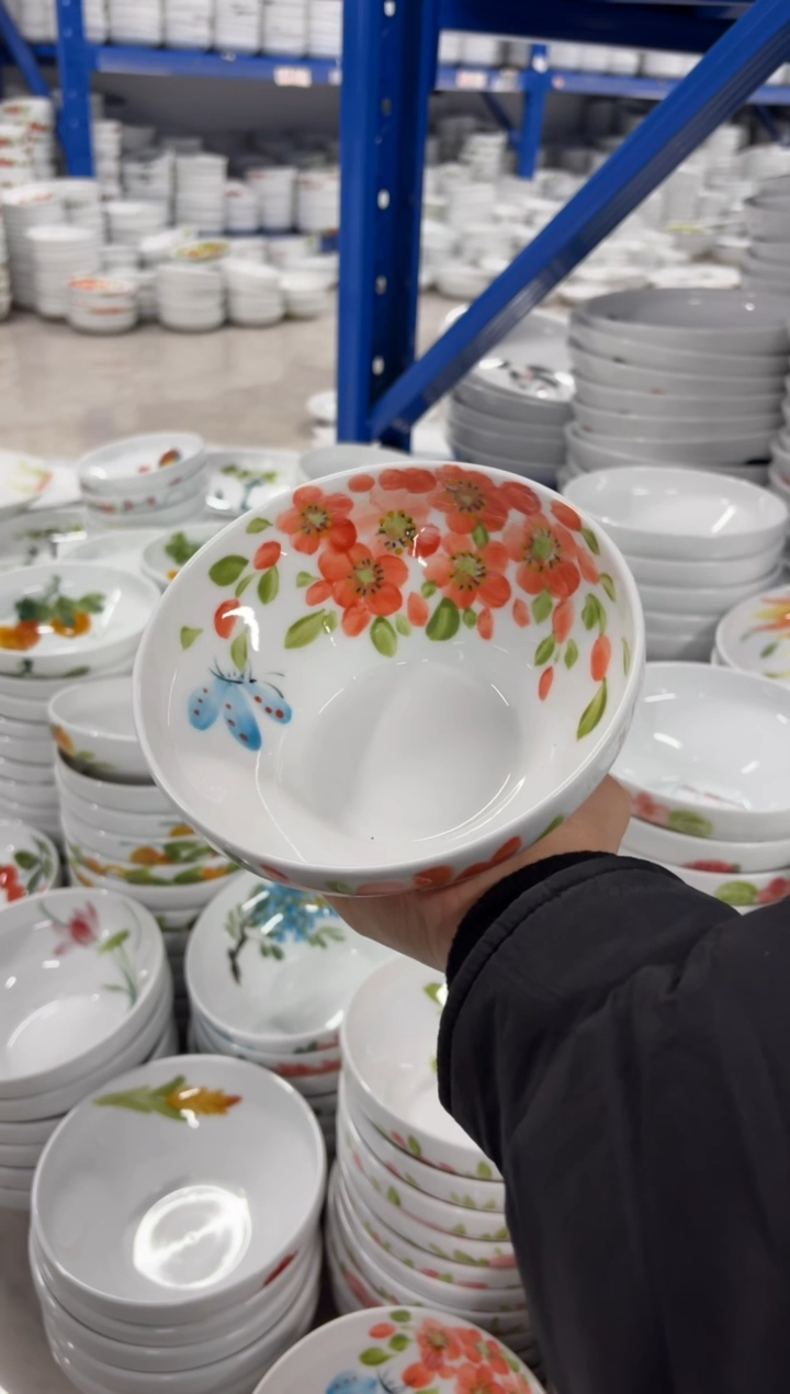 景德镇高温陶瓷食品级手绘釉中彩-葫芦碗