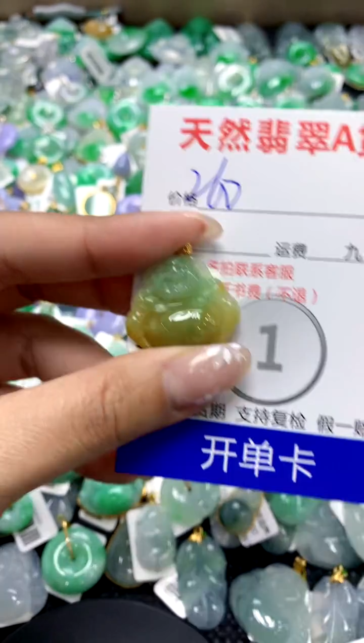 【闪购商品】翡翠颈饰18K金镶嵌111111111111111111