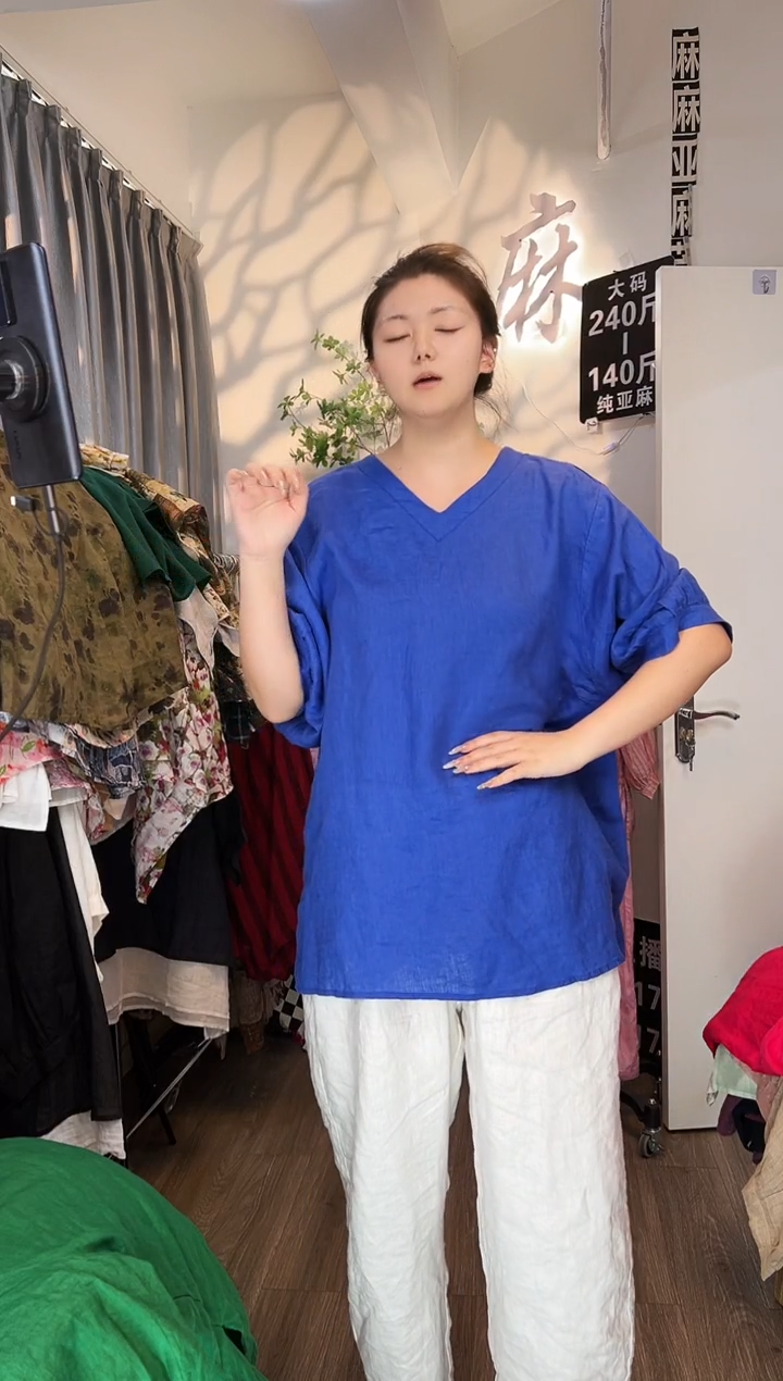 亚麻汉麻苎麻大码女装系列。140斤-250斤