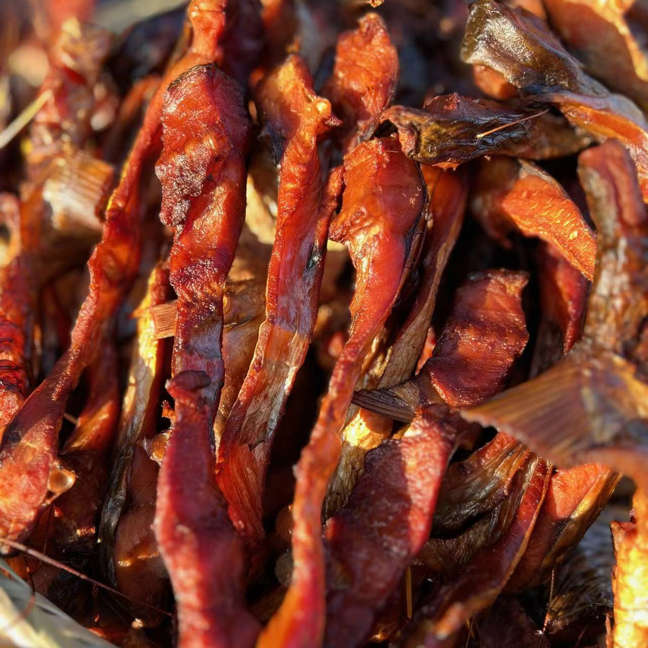 正宗柴火烟熏腊草鱼块湖南农家邵阳特色美食干货腊味鱼干