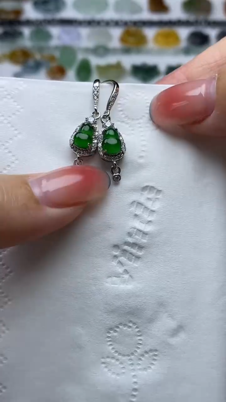 银S925镶嵌挂件翡翠翡翠
