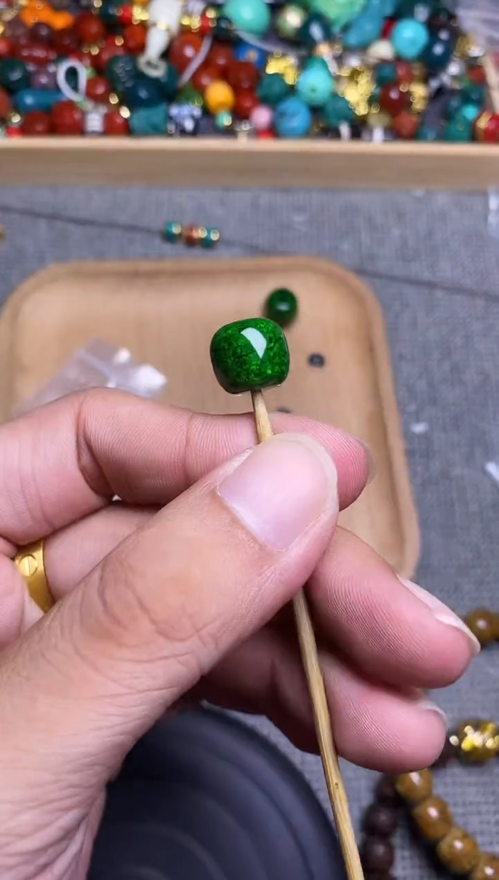 手工艺品琉璃秋老型卡12mm 单个发