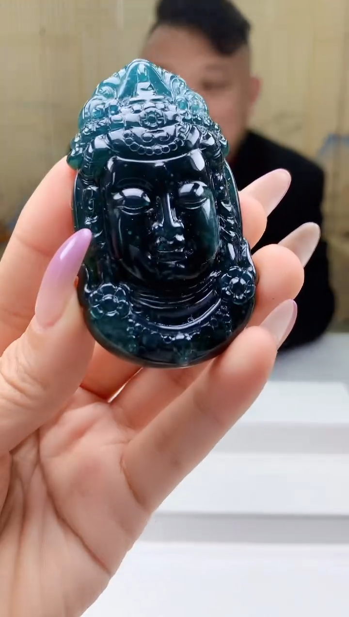 【闪购商品】定制翡翠未镶嵌4969ty-毛货挂件141