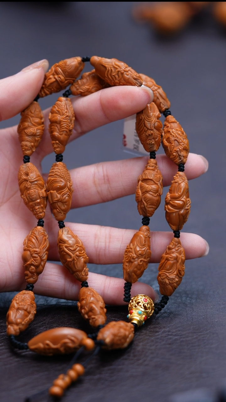 橄榄核吊坠小籽骑兽十八罗汉