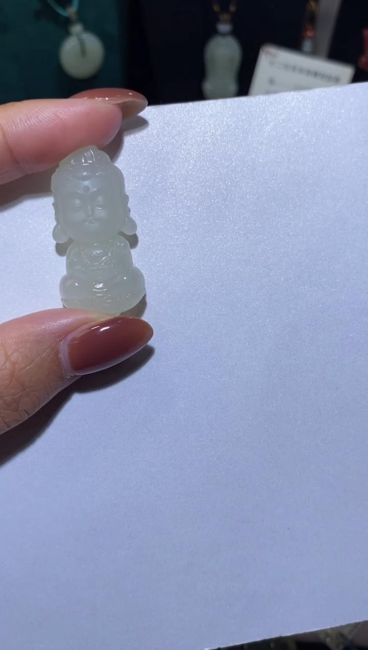 颈饰未镶嵌和田玉辉*大势至宝宝佛