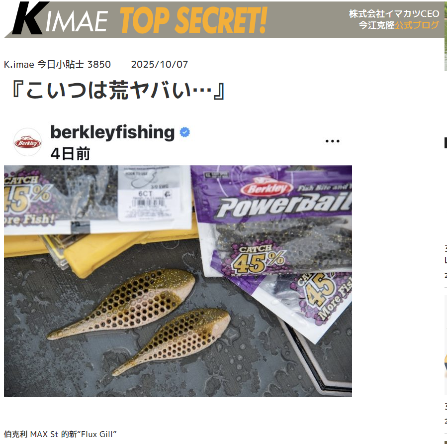 鞋垫子饵FluxGill负子狼蛛路亚饵网红钓鱼装备