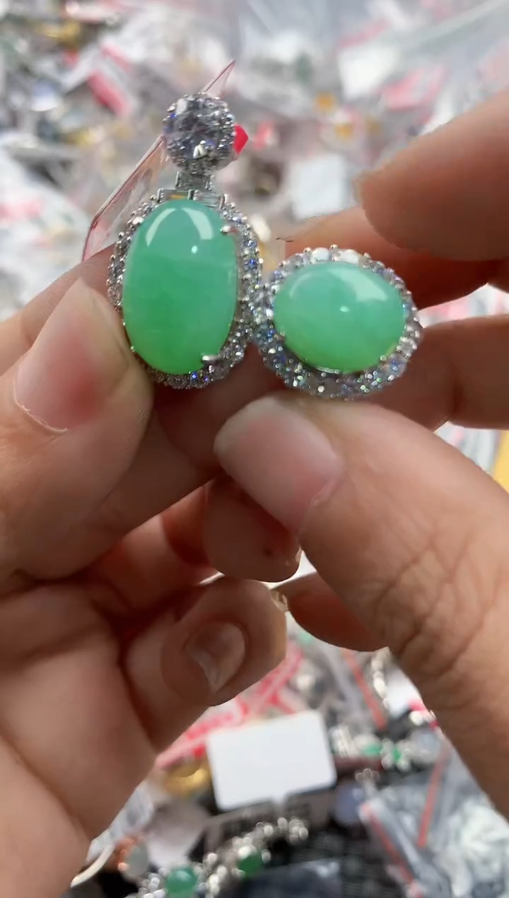 银S925镶嵌戒指翡翠16               2