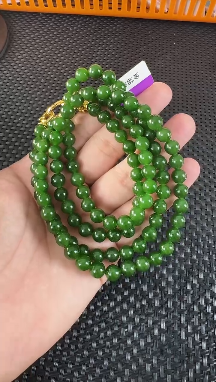 【闪购商品】和田玉（碧玉）项链未镶嵌约8MM多样性发一