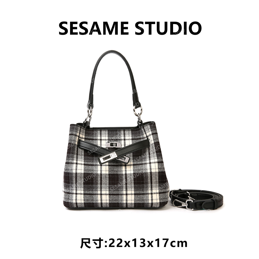 【芝麻集】BF-66719-布格黑色RAIN.CUN休闲时尚百搭腋下女包