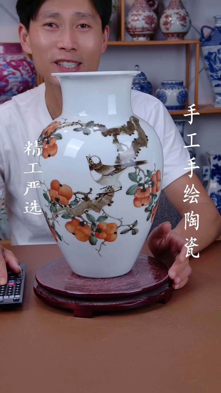 瓶景德镇手工手绘陶瓷摆件31