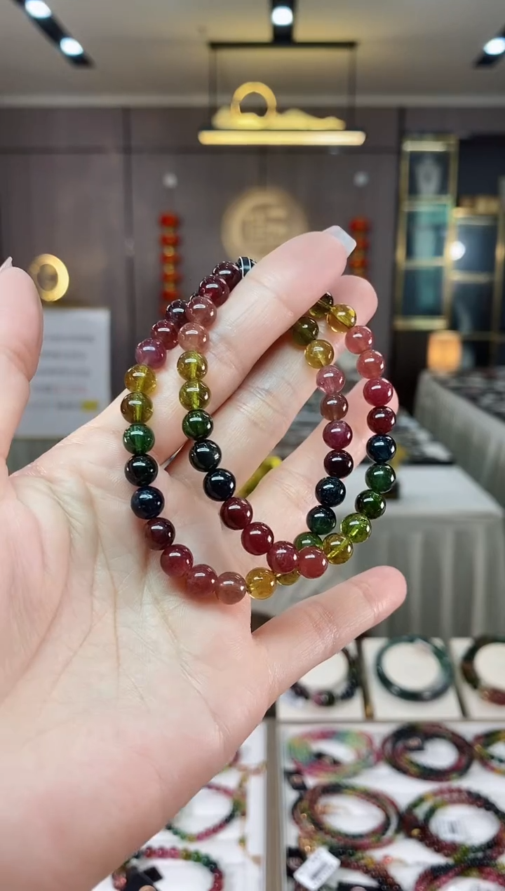 【闪购商品】碧玺单圈手串6mm+未镶嵌（多样性发一条）hon