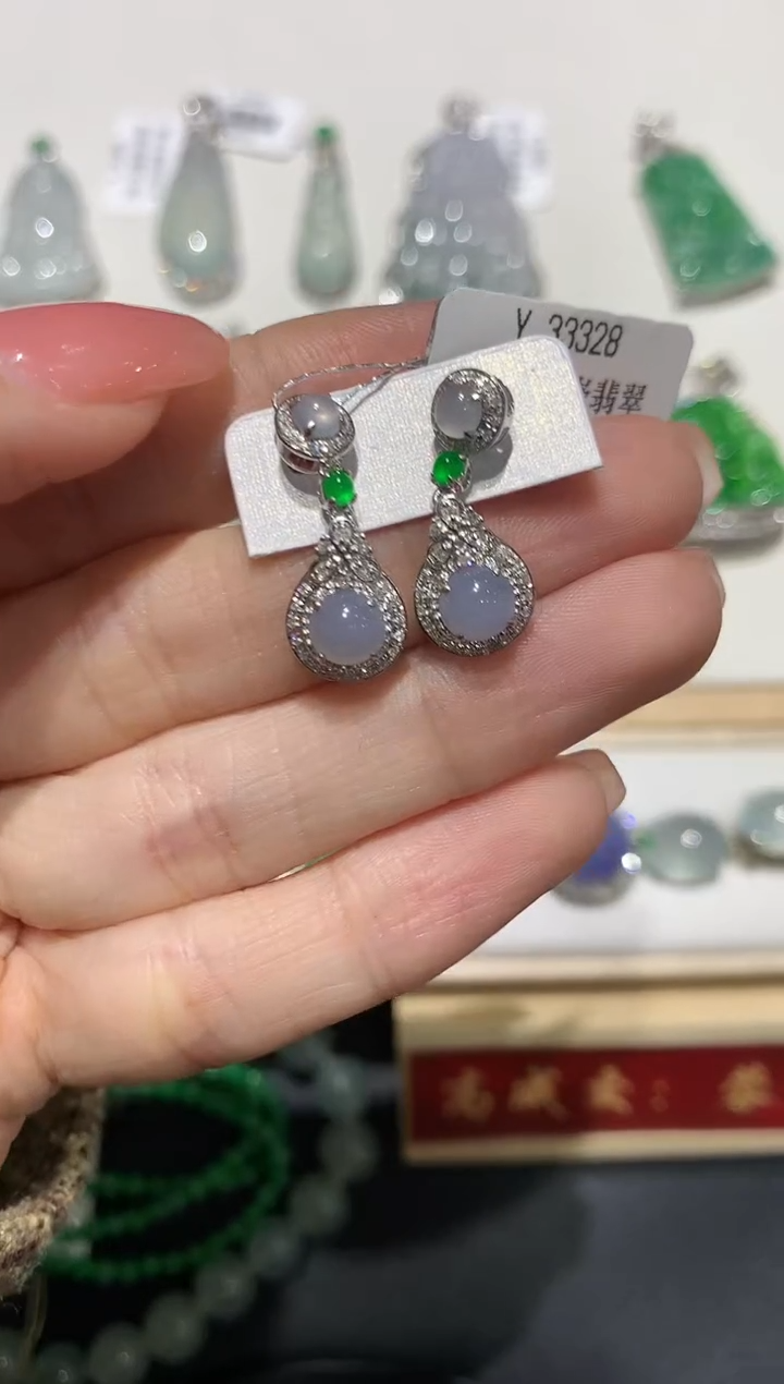 【闪购商品】翡翠吊坠(不含链)18K金镶嵌团购2