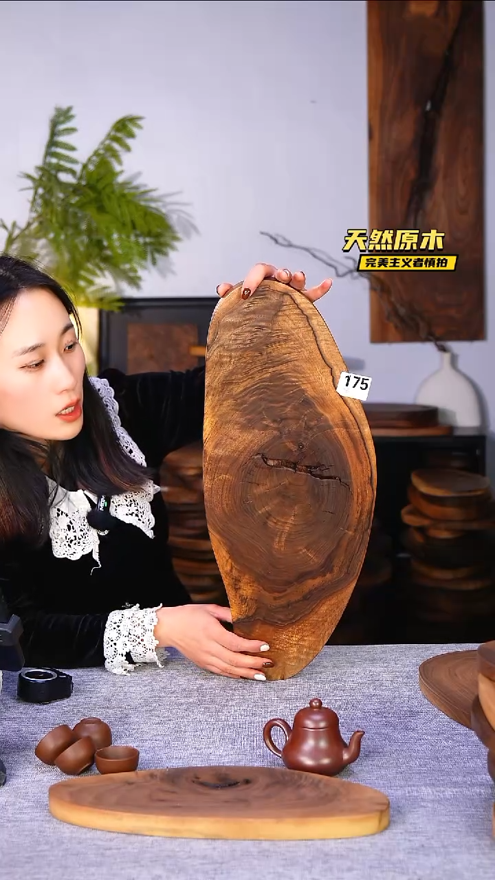 木北美黑胡桃原木.干裂疤结不属于商品质量问题完美主义者慎拍