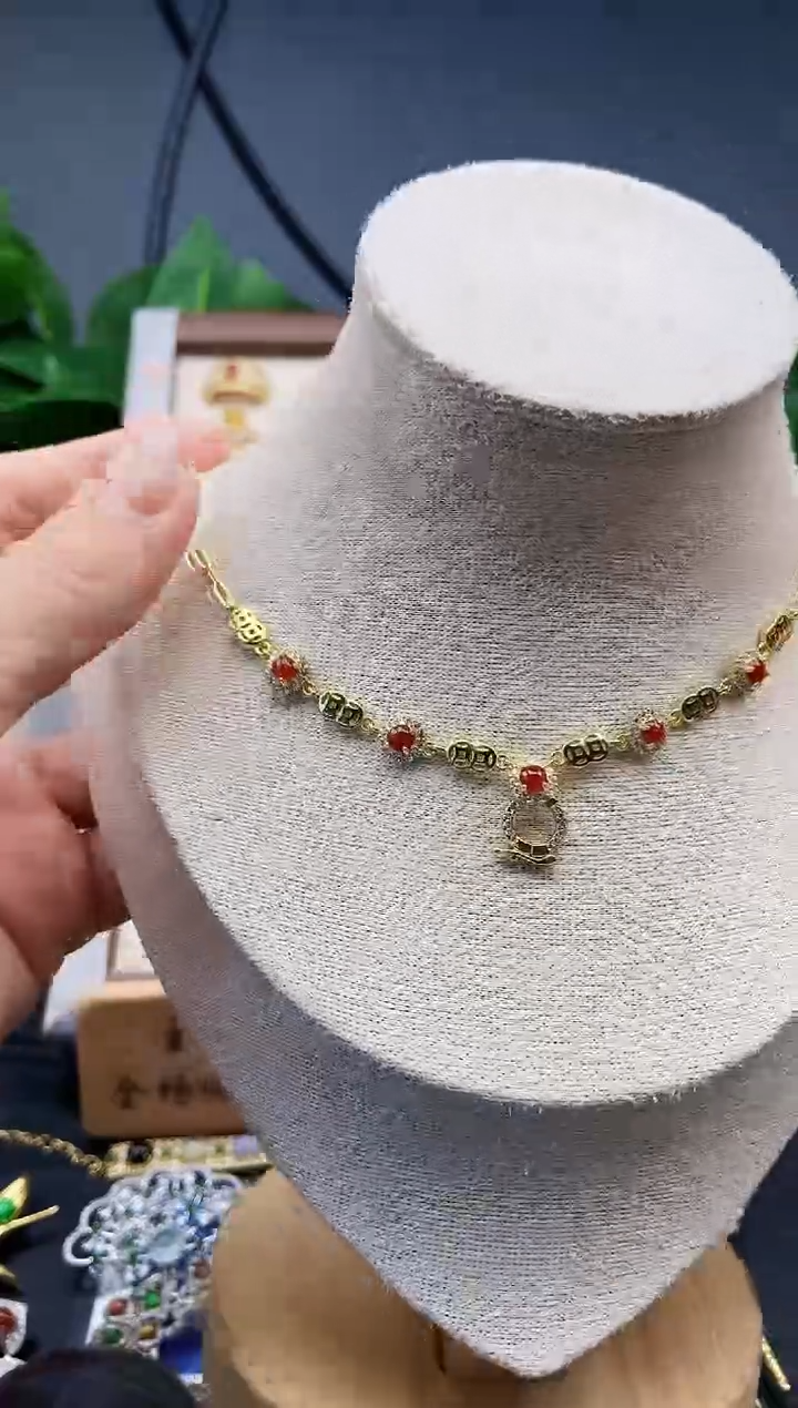 颈饰银S925镶嵌翡翠12